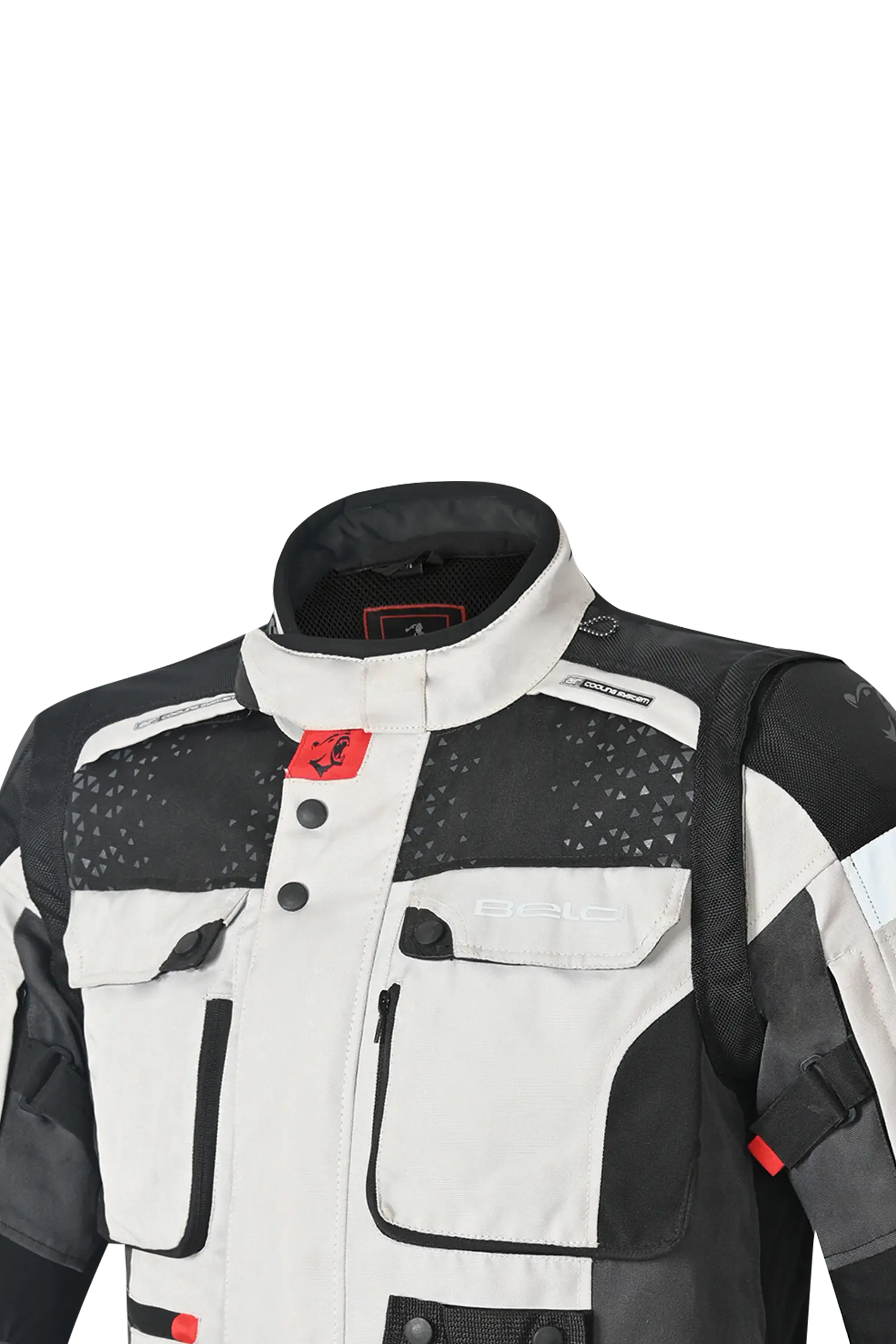 Bela Cross Road Extreme WP Giacca Tre strati moto per uomo Ice / Nero / Grigio ( Maniche removibili ) 