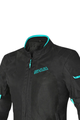 SHUA - GIACCA IN TESSUTO GRAVITY LITE NERO/TERQUISE donna Estivo traforato 