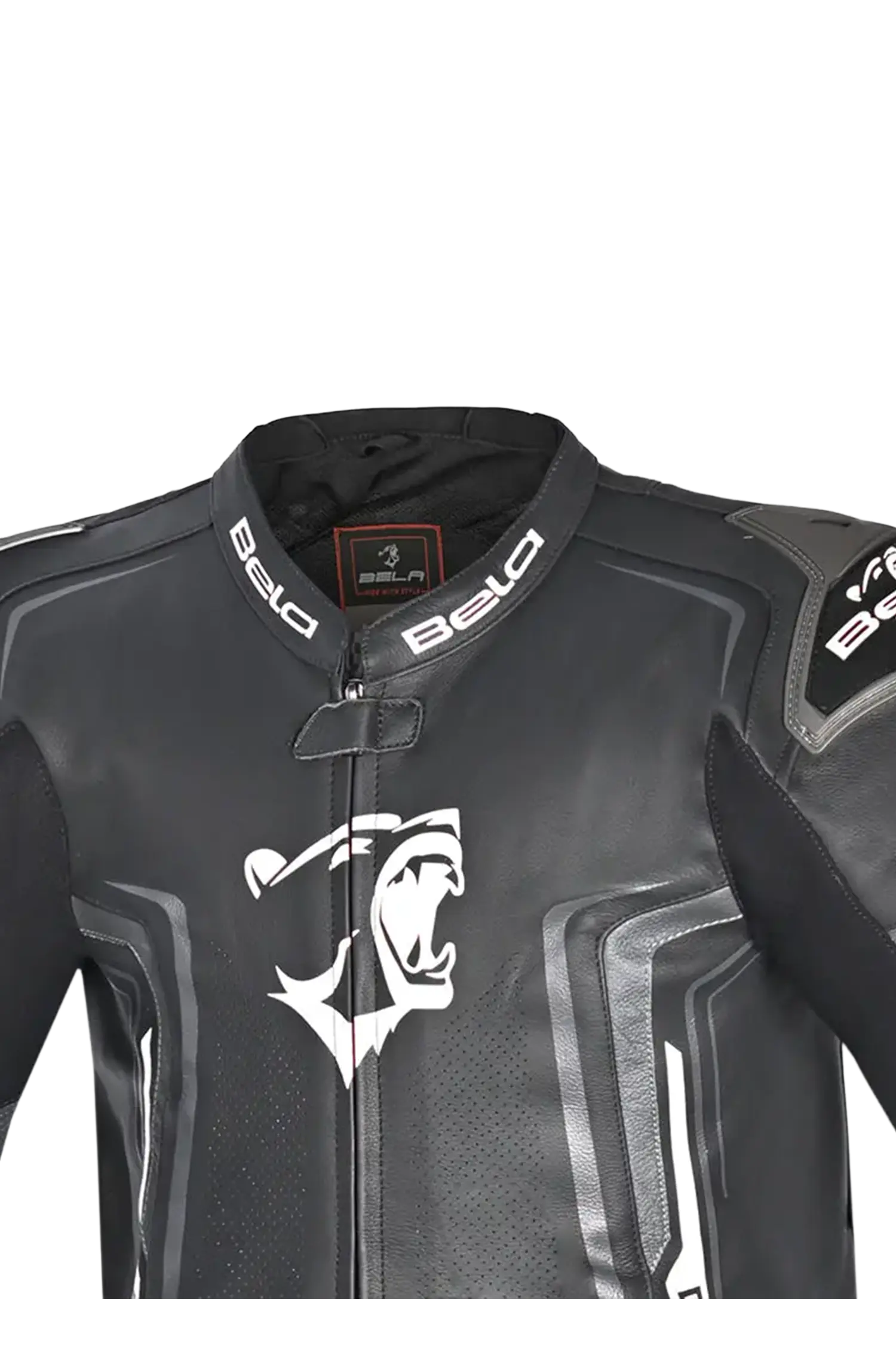 Bela Beast Tuta da Moto Nera/Bianca/Grigio scuro Tuta intera (1 pezzo) 