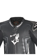 Bela Beast Tuta da Moto Nera/Bianca/Grigio scuro Tuta intera (1 pezzo) 