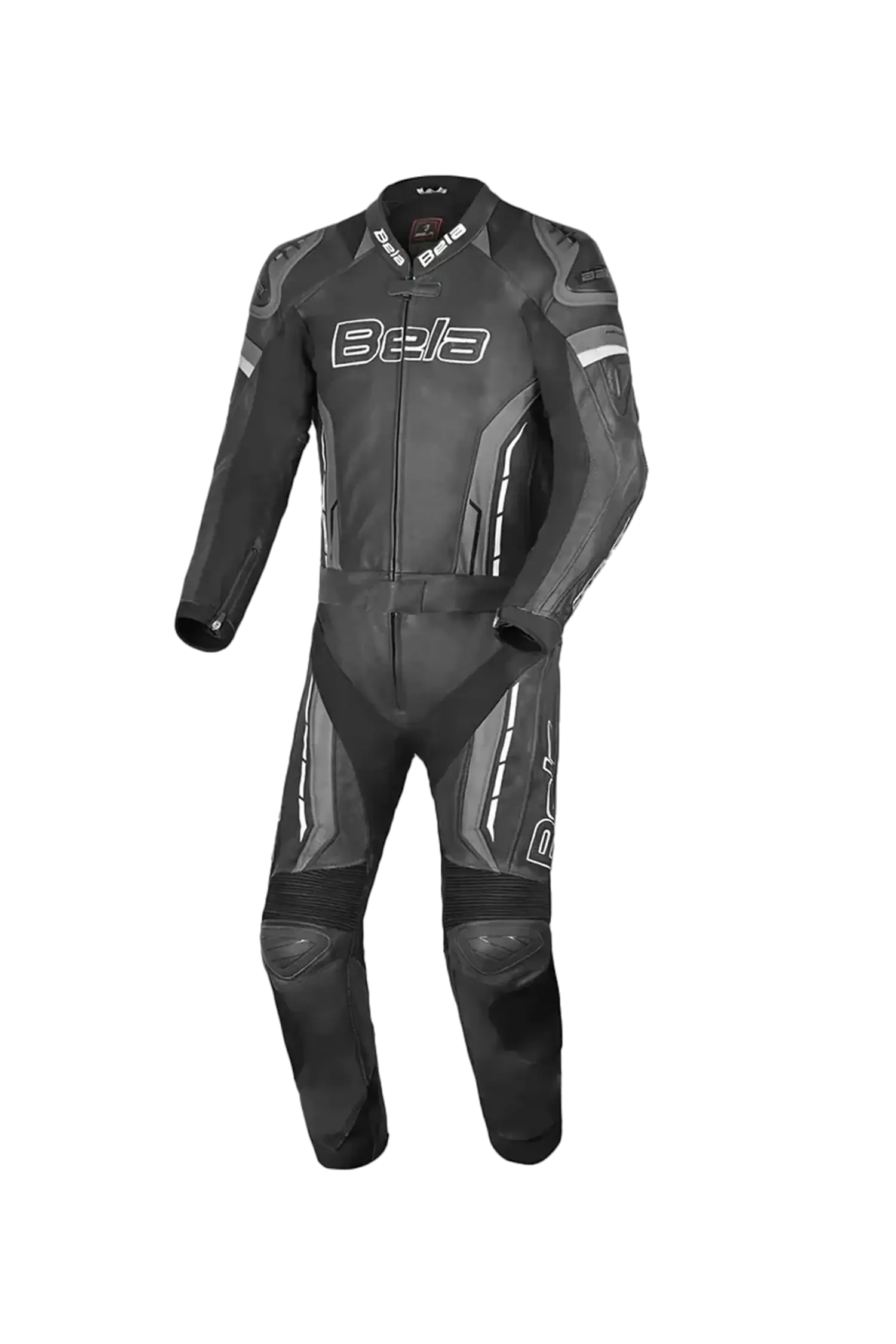 BELA - tuta 2 PC ROCKET cangaroo mix. NEGRO/ANTRACITA 