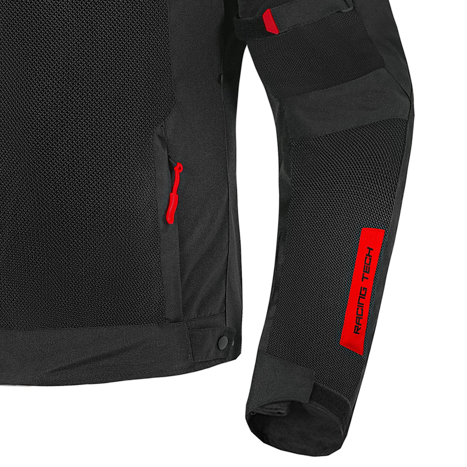 SHUA GRAVITY LITE GIACCA TESSUTO ESTIVO TRAFORATO UOMO NERO ROSSO 