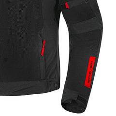 SHUA GRAVITY LITE GIACCA TESSUTO ESTIVO TRAFORATO UOMO NERO ROSSO 