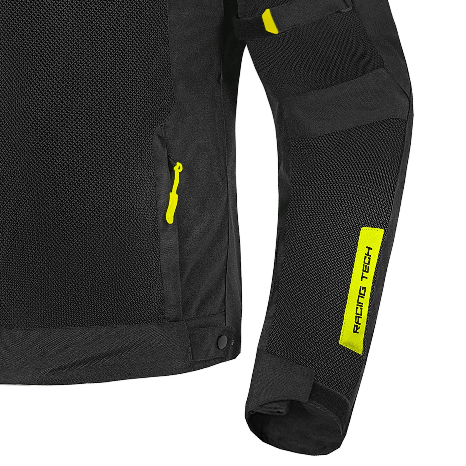 SHUA GRAVITY LITE GIACCA TESSUTO ESTIVO TRAFORATO UOMO NERO FLU GIALLO 