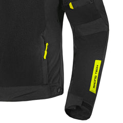 SHUA GRAVITY LITE GIACCA TESSUTO ESTIVO TRAFORATO UOMO NERO FLU GIALLO 