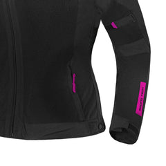 SHUA GRAVITY MESH GIACCA TESSUTO DONNA NERO FUCSIA 