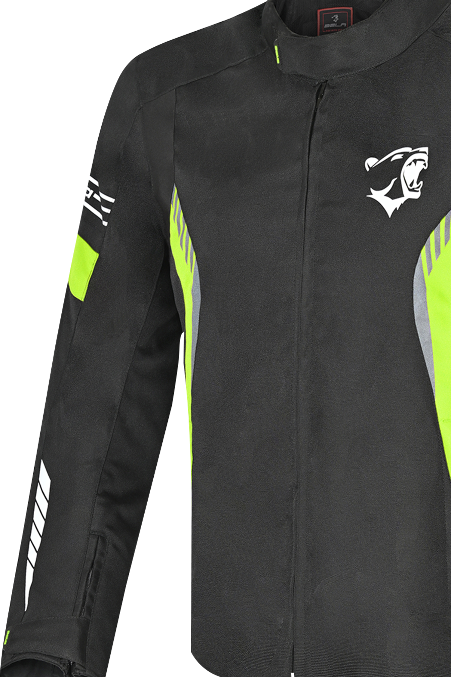 Bela Bradley Giacca da Moto Nero/ Giallo Fluor 