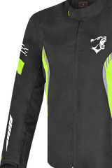 Bela Bradley Giacca da Moto Nero/ Giallo Fluor 