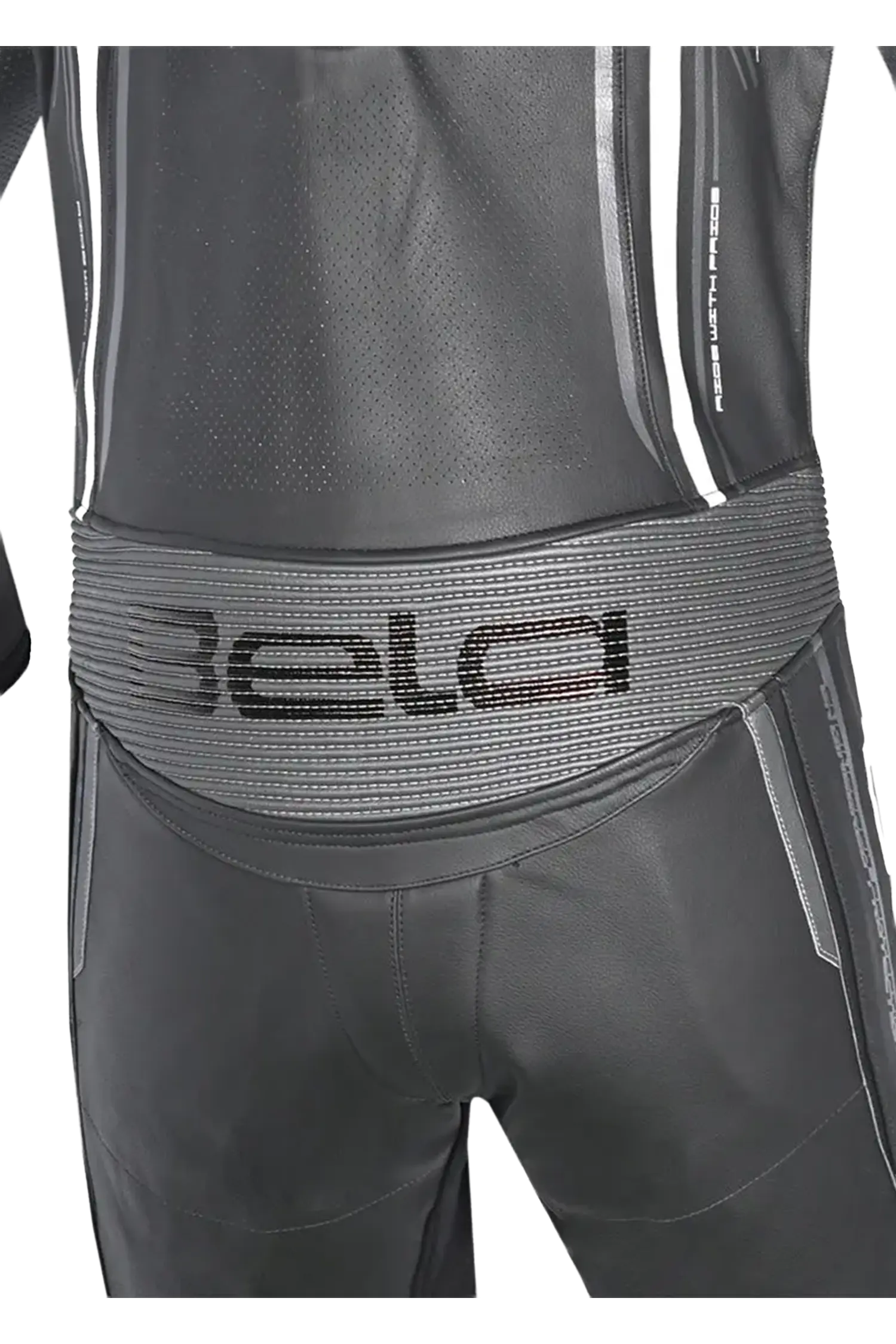 Bela Beast Tuta da Moto Nera/Bianca/Grigio scuro Tuta intera (1 pezzo) 