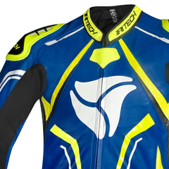 R-TECH RISING STAR MIX KANGAROO TUTA DI MOTO INTERA UOMO BLU GIALLO 