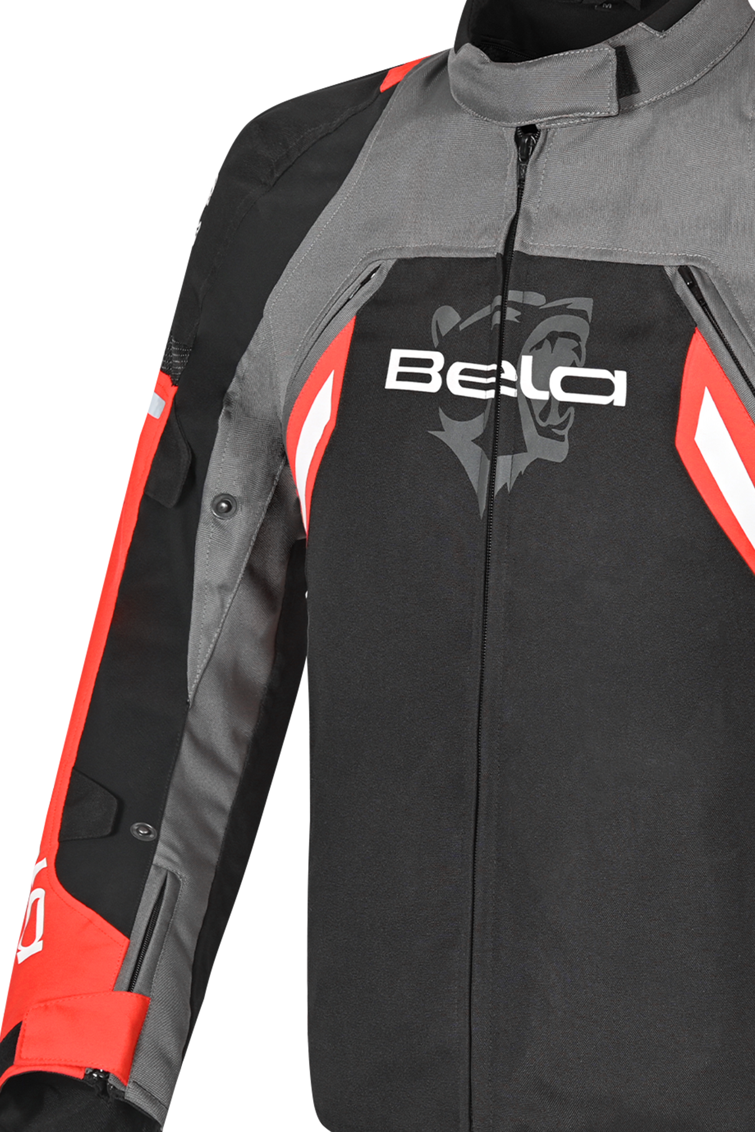 Bela Cordaniel Giacca moto Nera Grigio scuro Rosso 