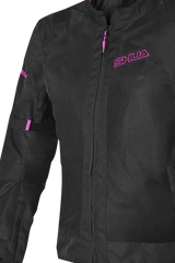 SHUA - GRAVITY LITE GIACCA IN TESSUTO DONNA NERO/FUCSIA Estivo traforato 