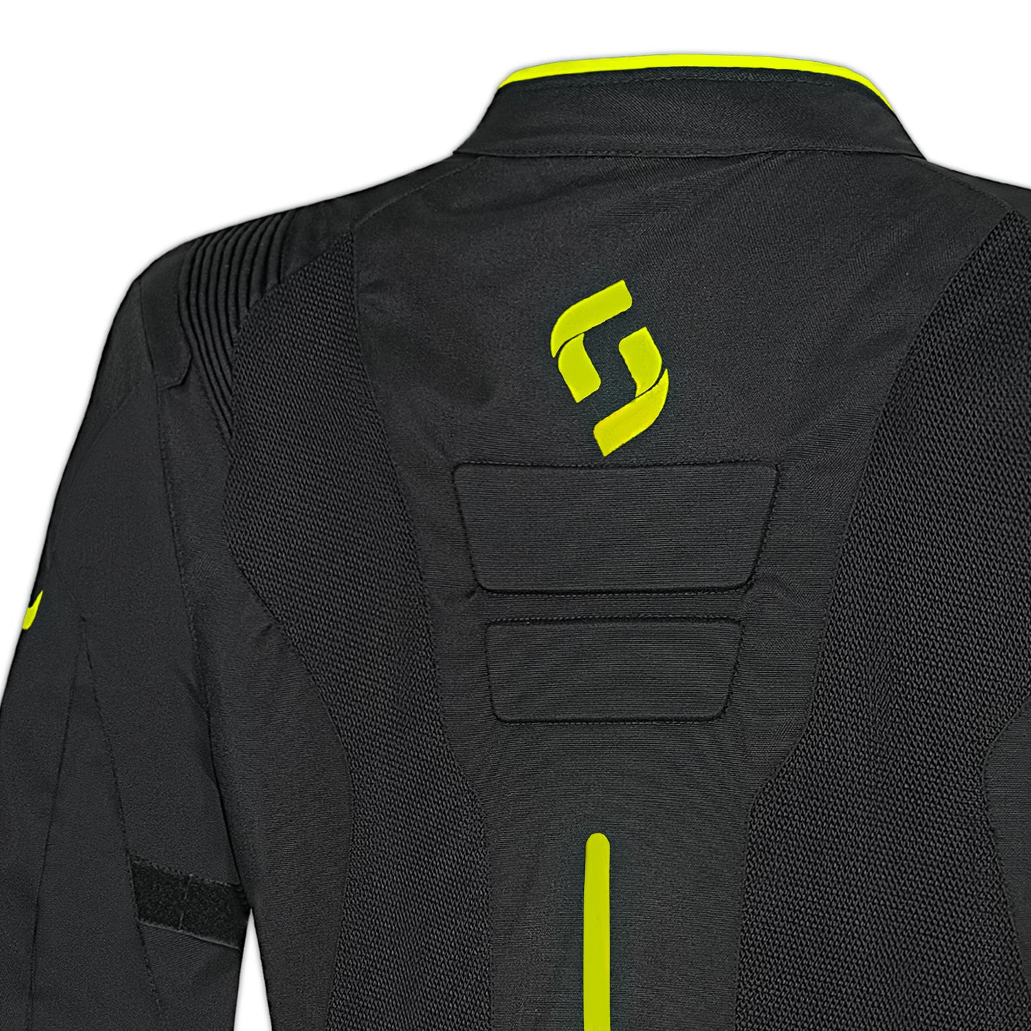 SHUA GRAVITY LITE GIACCA TESSUTO ESTIVO TRAFORATO UOMO NERO FLU GIALLO 