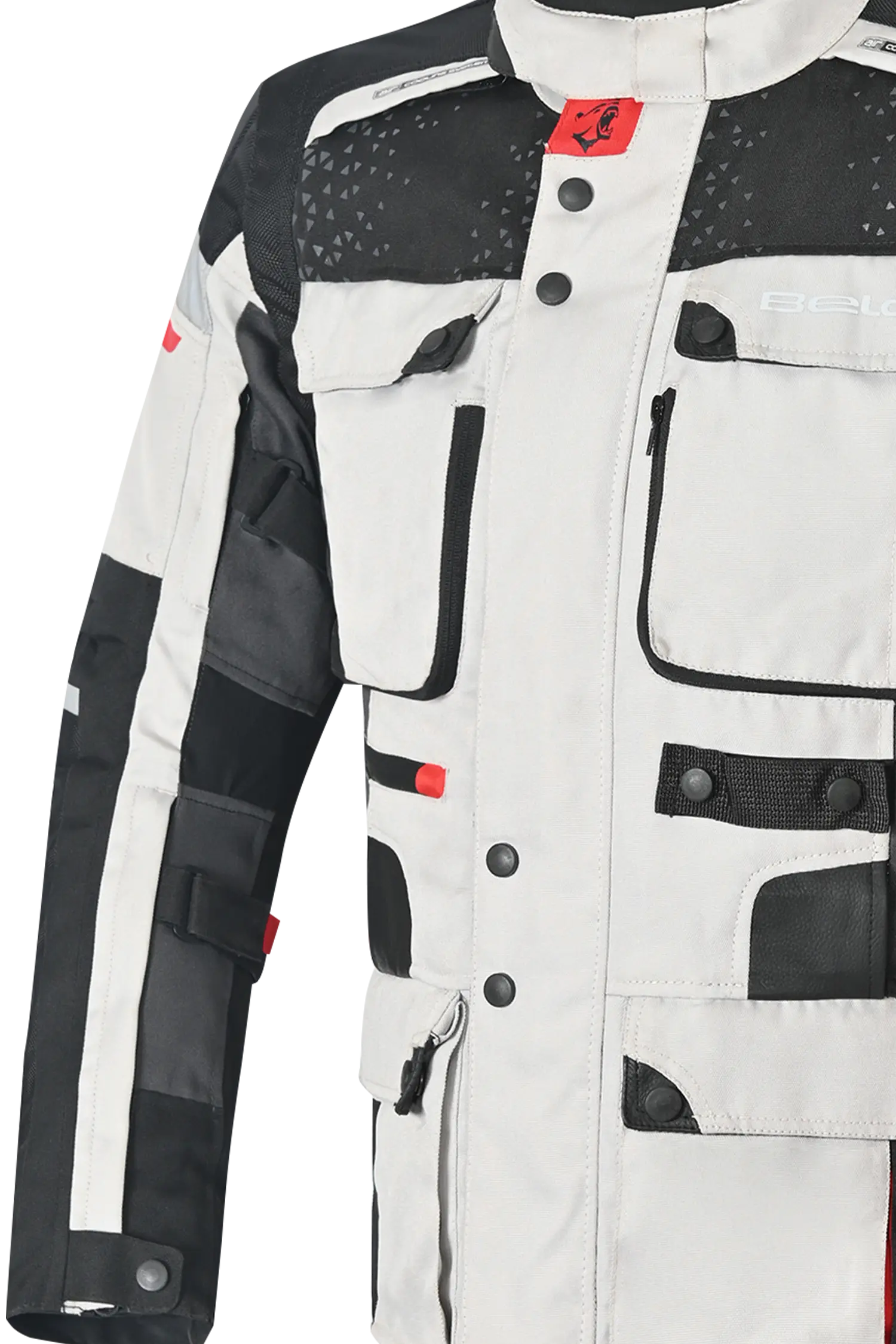 Bela Cross Road Extreme WP Giacca Tre strati moto per uomo Ice / Nero / Grigio ( Maniche removibili ) 