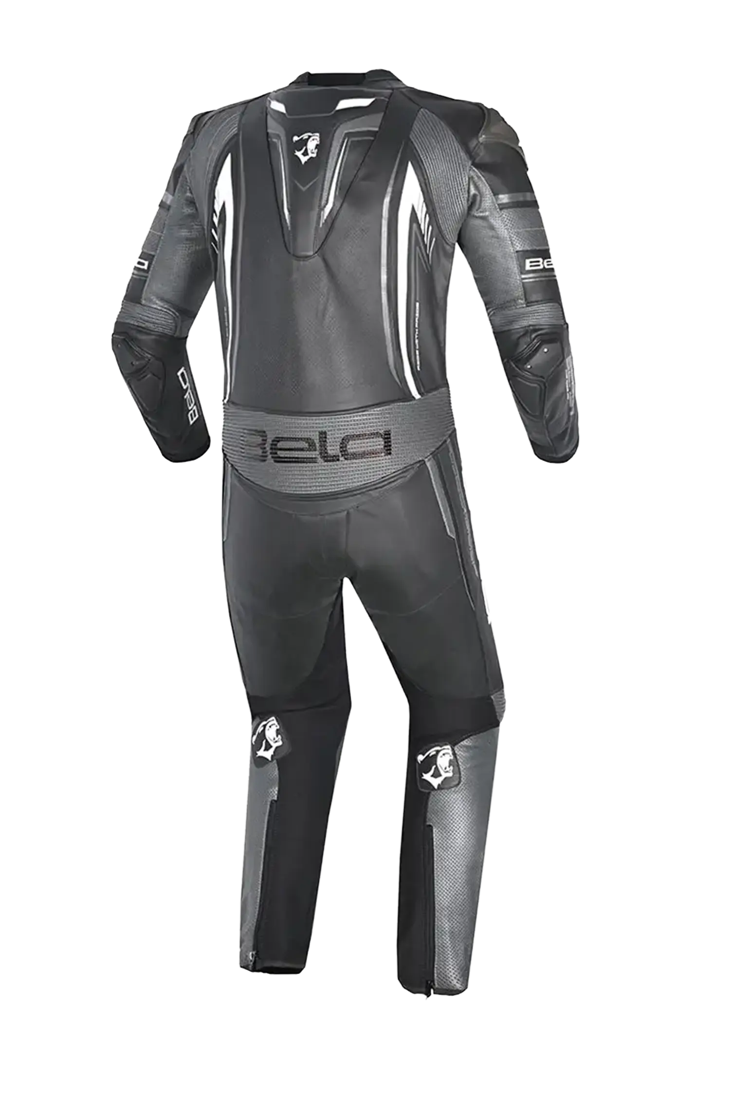Bela Beast Tuta da Moto Nera/Bianca/Grigio scuro Tuta intera (1 pezzo) 
