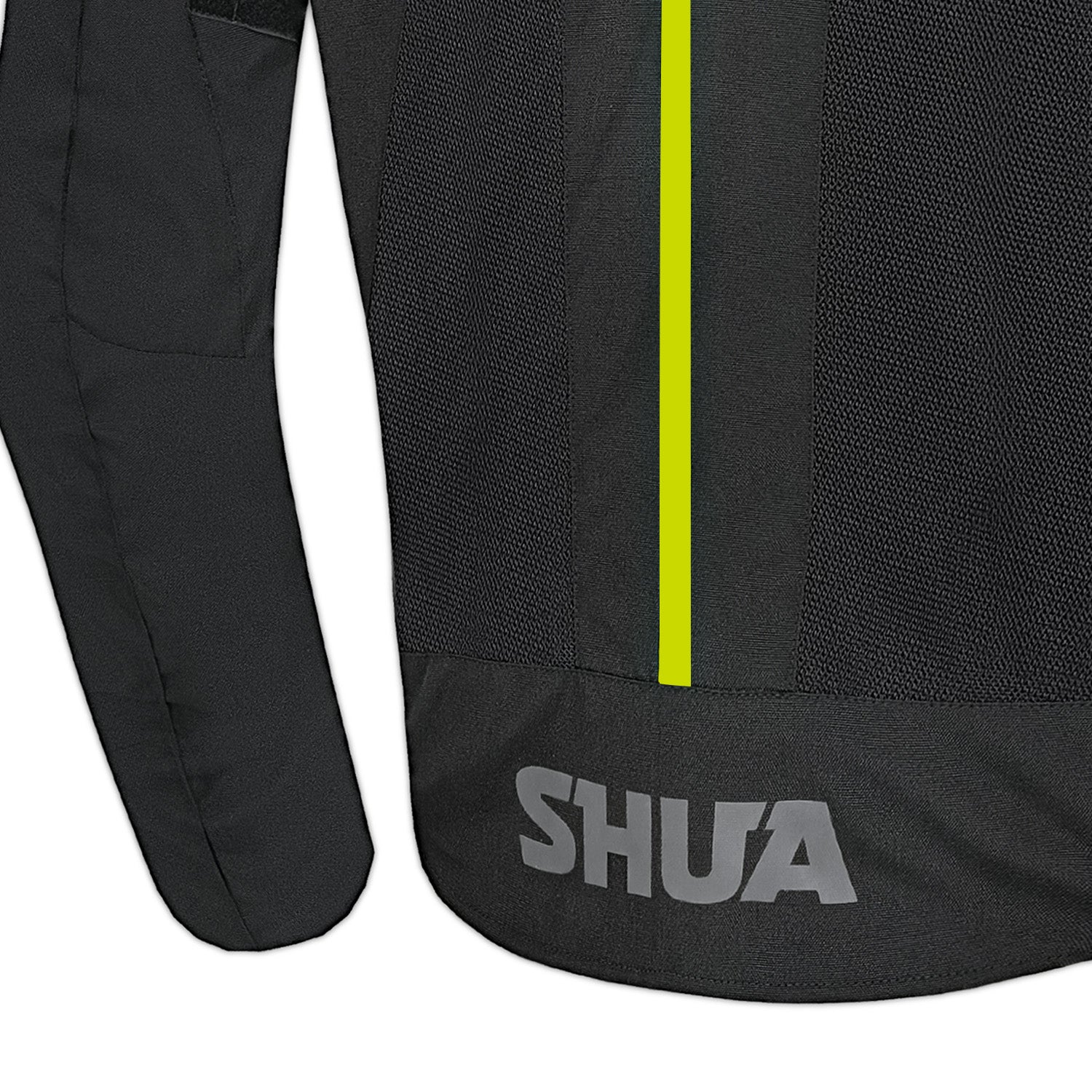SHUA GRAVITY LITE GIACCA TESSUTO ESTIVO TRAFORATO UOMO NERO FLU GIALLO 