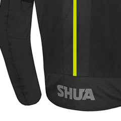 SHUA GRAVITY LITE GIACCA TESSUTO ESTIVO TRAFORATO UOMO NERO FLU GIALLO 