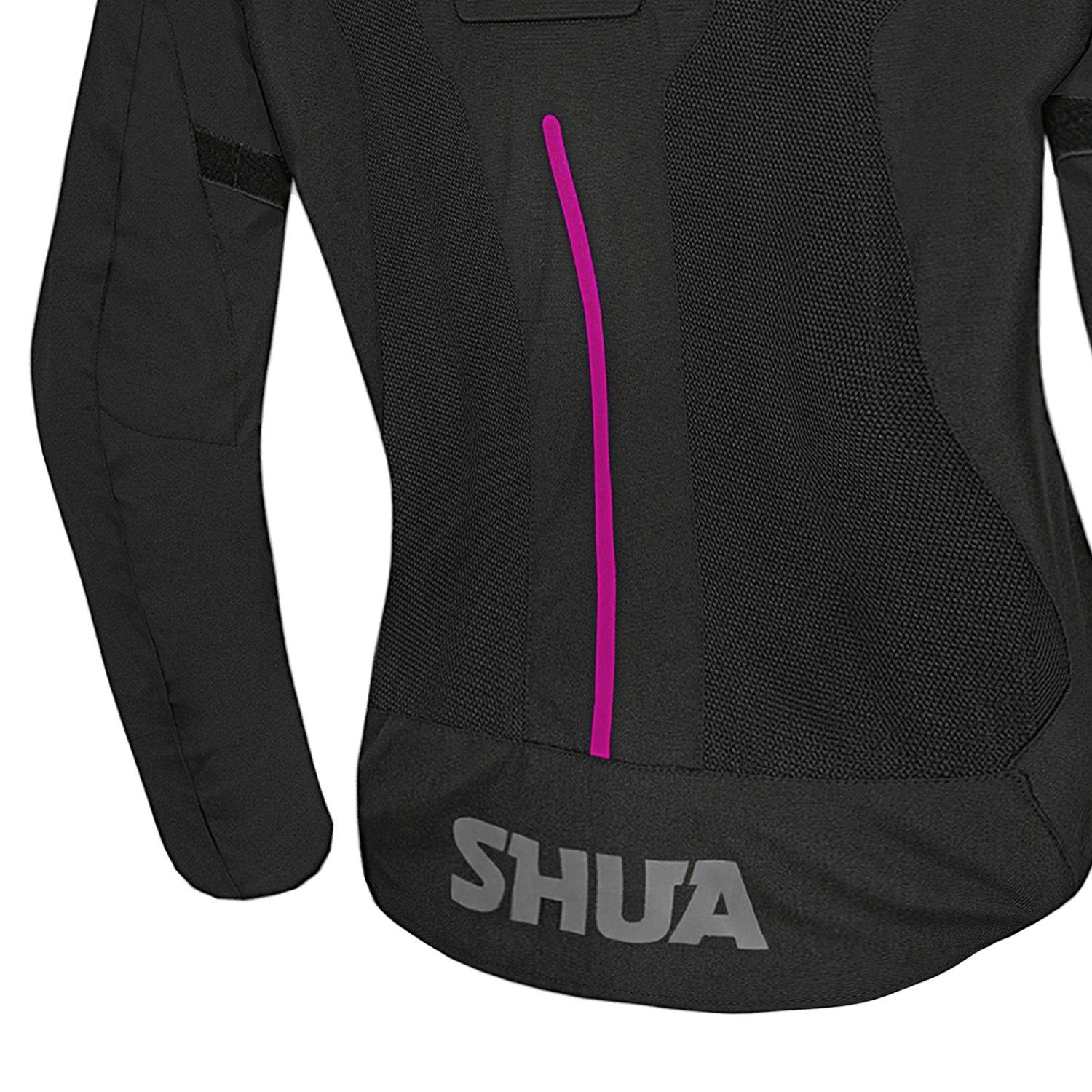 SHUA GRAVITY MESH GIACCA TESSUTO DONNA NERO FUCSIA 
