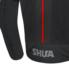 SHUA GRAVITY LITE GIACCA TESSUTO ESTIVO TRAFORATO UOMO NERO ROSSO 