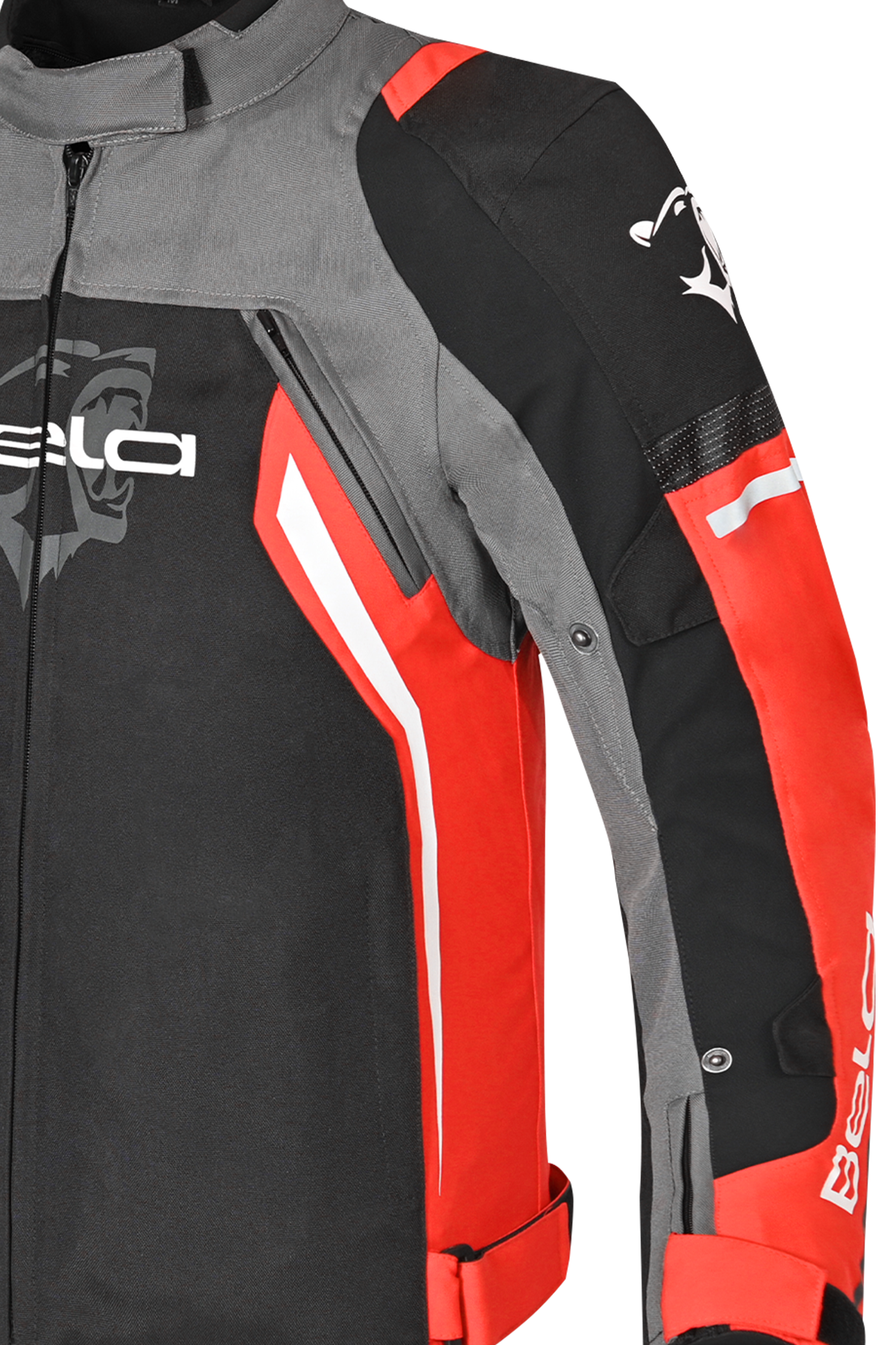 Bela Cordaniel Giacca moto Nera Grigio scuro Rosso 