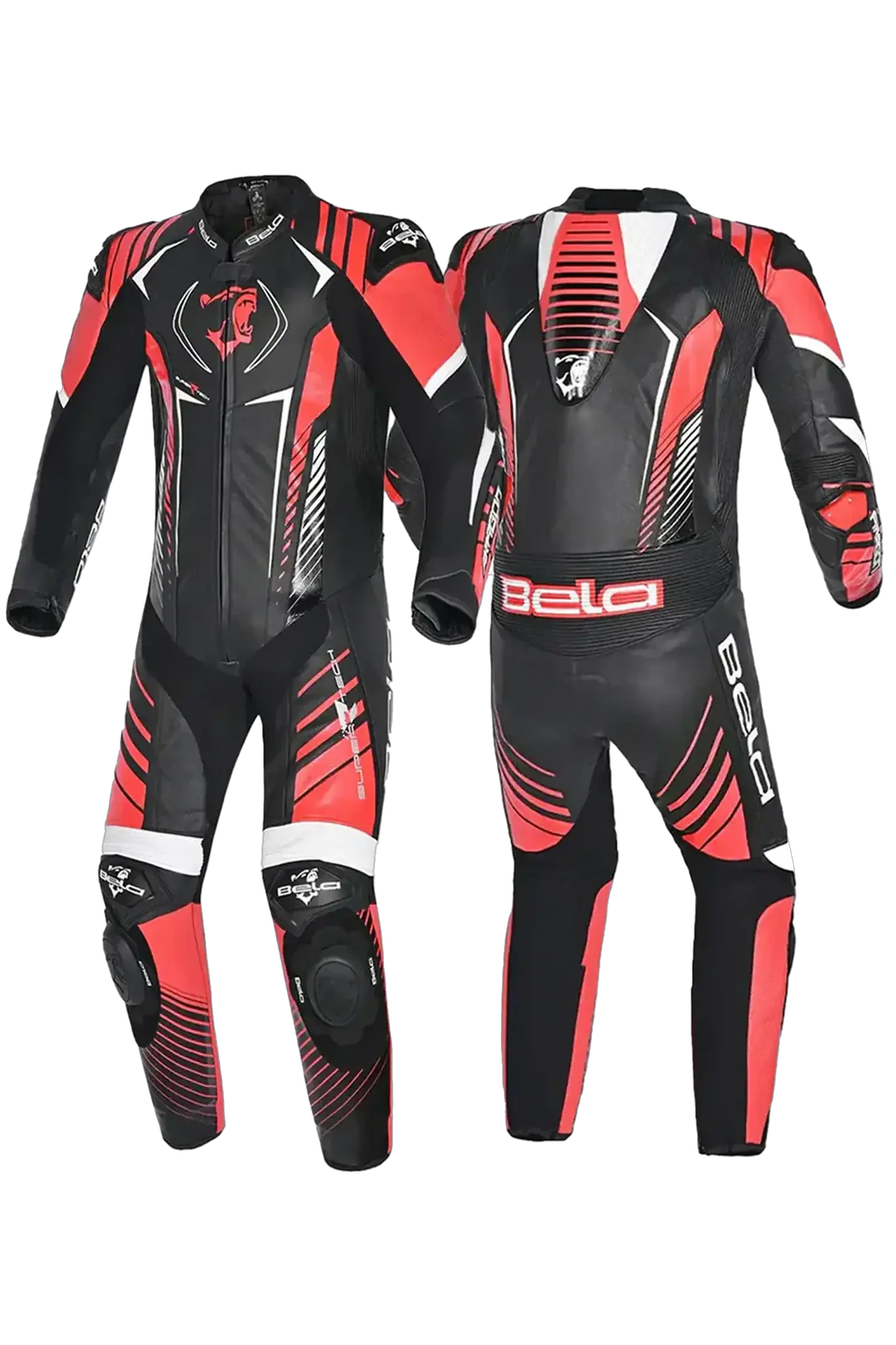 Bela Aragone Tuta da moto Nera/Rossa intera (1 PZ) 