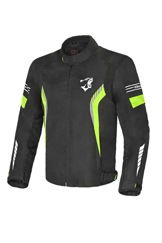 Bela Bradley Giacca da Moto Nero/ Giallo Fluor 