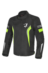 Bela Bradley Giacca da Moto Nero/ Giallo Fluor 