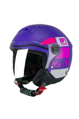 CGM - 261X MINI SIGN Aperta Caschi Jet Moto Viola Rosa 