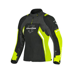 BELA ELANUR GIACCA DI MOTO DONNA TOURING IN TESSUTO NERO GIALLO 