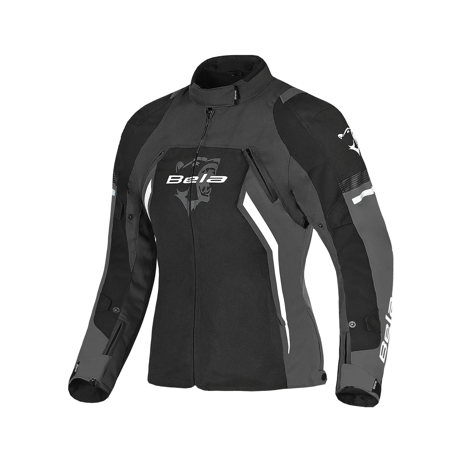 BELA ELANUR GIACCA DI MOTO DONNA NERO GRIGIO 