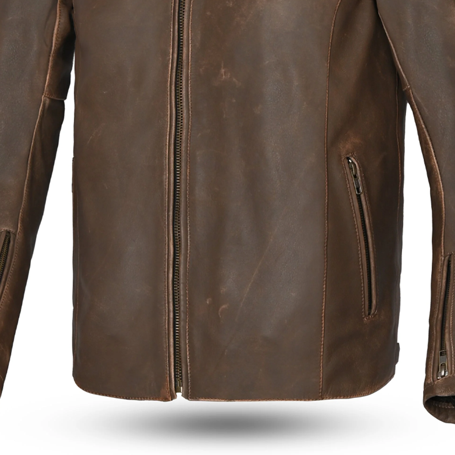 BELA - GIACCA IN PELLE STARK MARRONE VINTAGE/BEIGE 