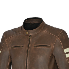 BELA - GIACCA IN PELLE STARK MARRONE VINTAGE/BEIGE 