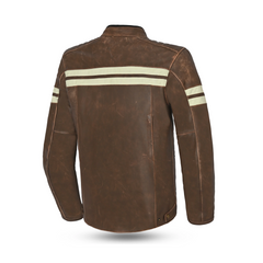BELA - GIACCA IN PELLE STARK MARRONE VINTAGE/BEIGE 