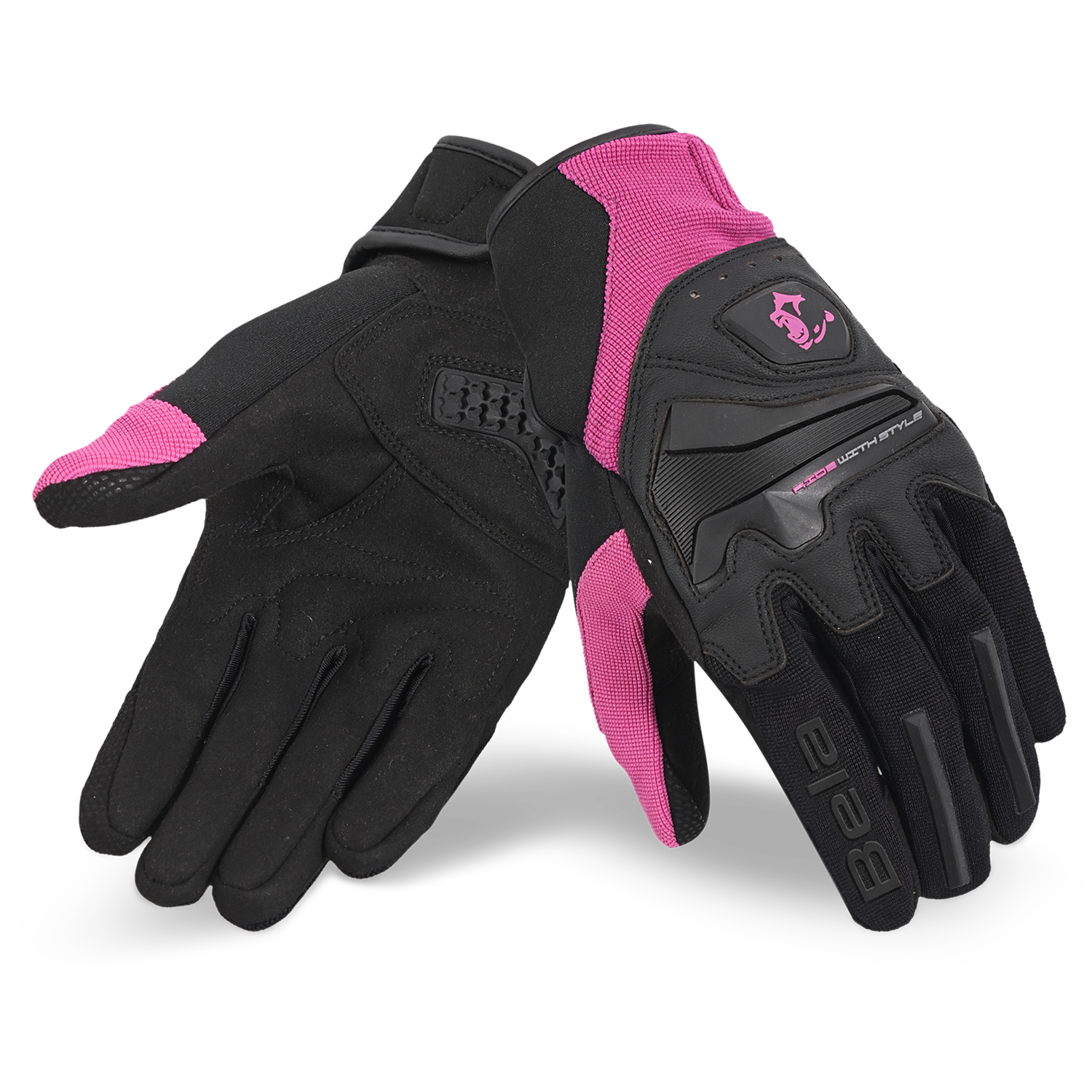 BELA STAR GUANTI DI MOTO DONNA NERO ROSA 