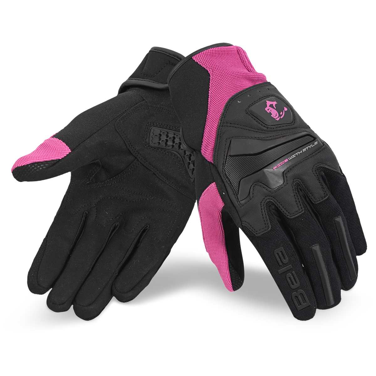 BELA STAR GUANTI DI MOTO DONNA NERO ROSA 