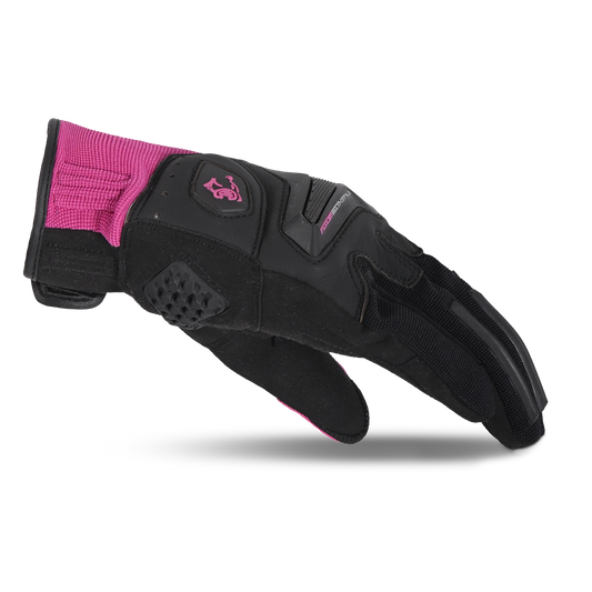 Bela - Guante de tela Star Lady negro/rosa – Yamoto.it