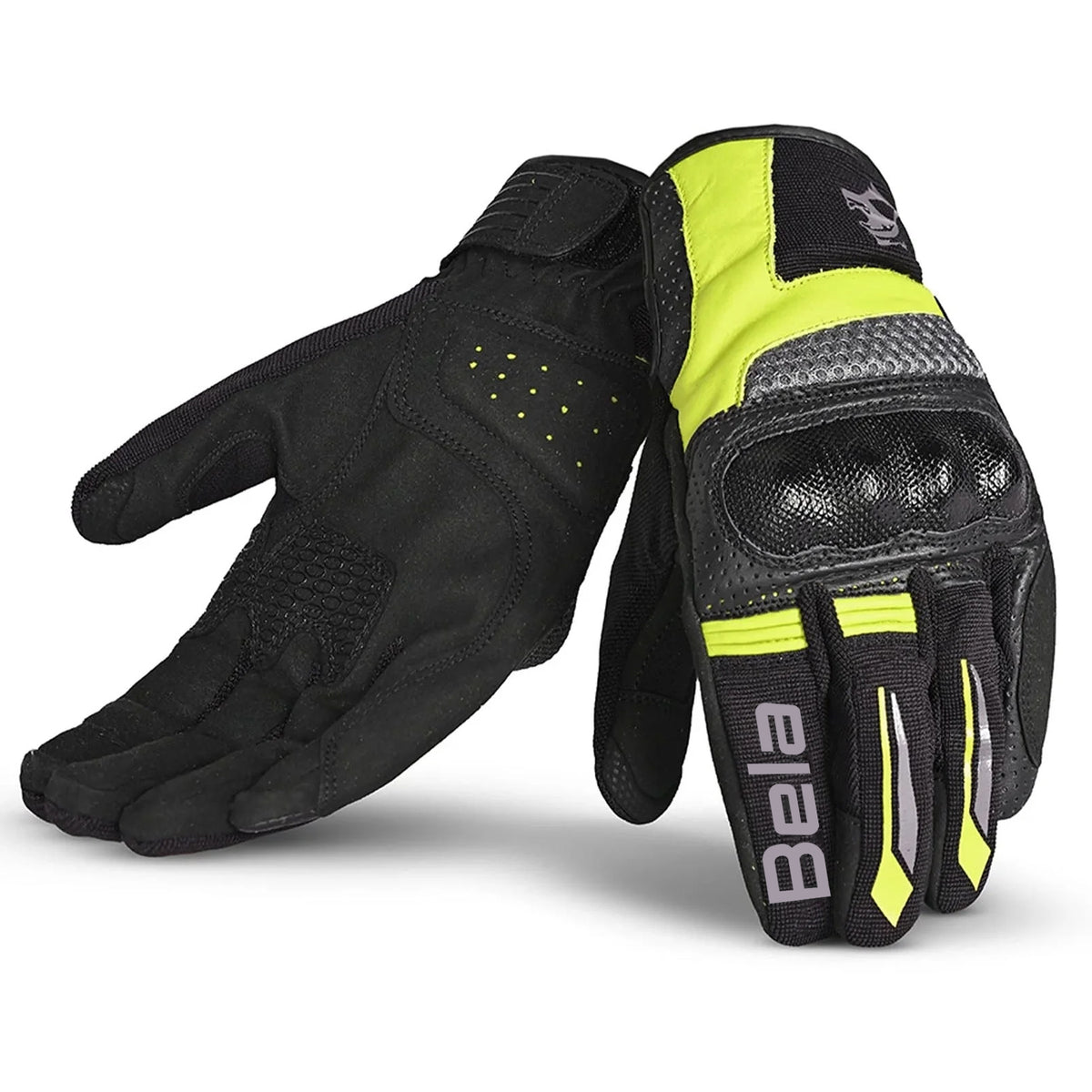 BELA - Guante Textil Hero Air Lady Negro/Gris/Amarillo 