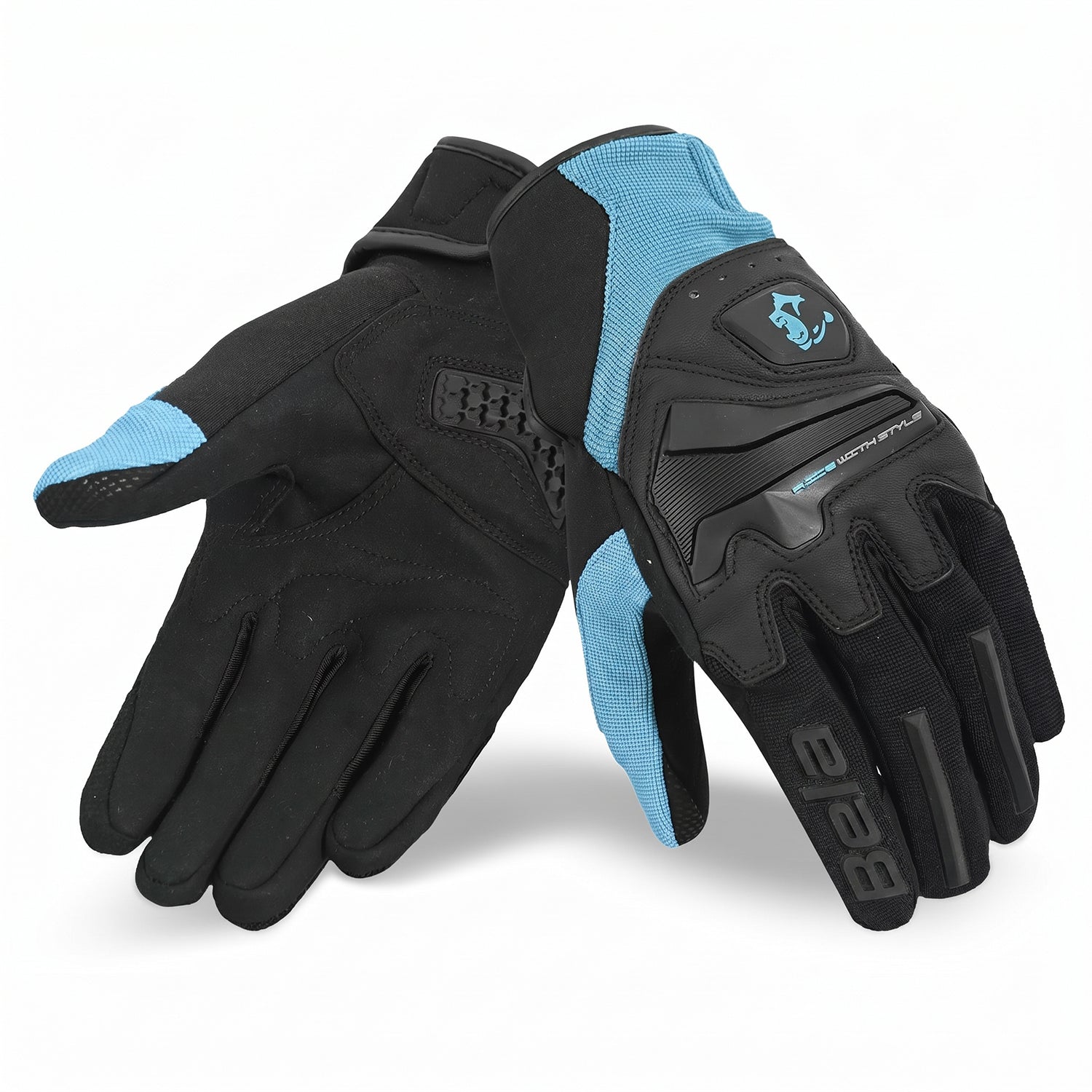 BELA - Guante Textil Star Lady Negro Turquoise 