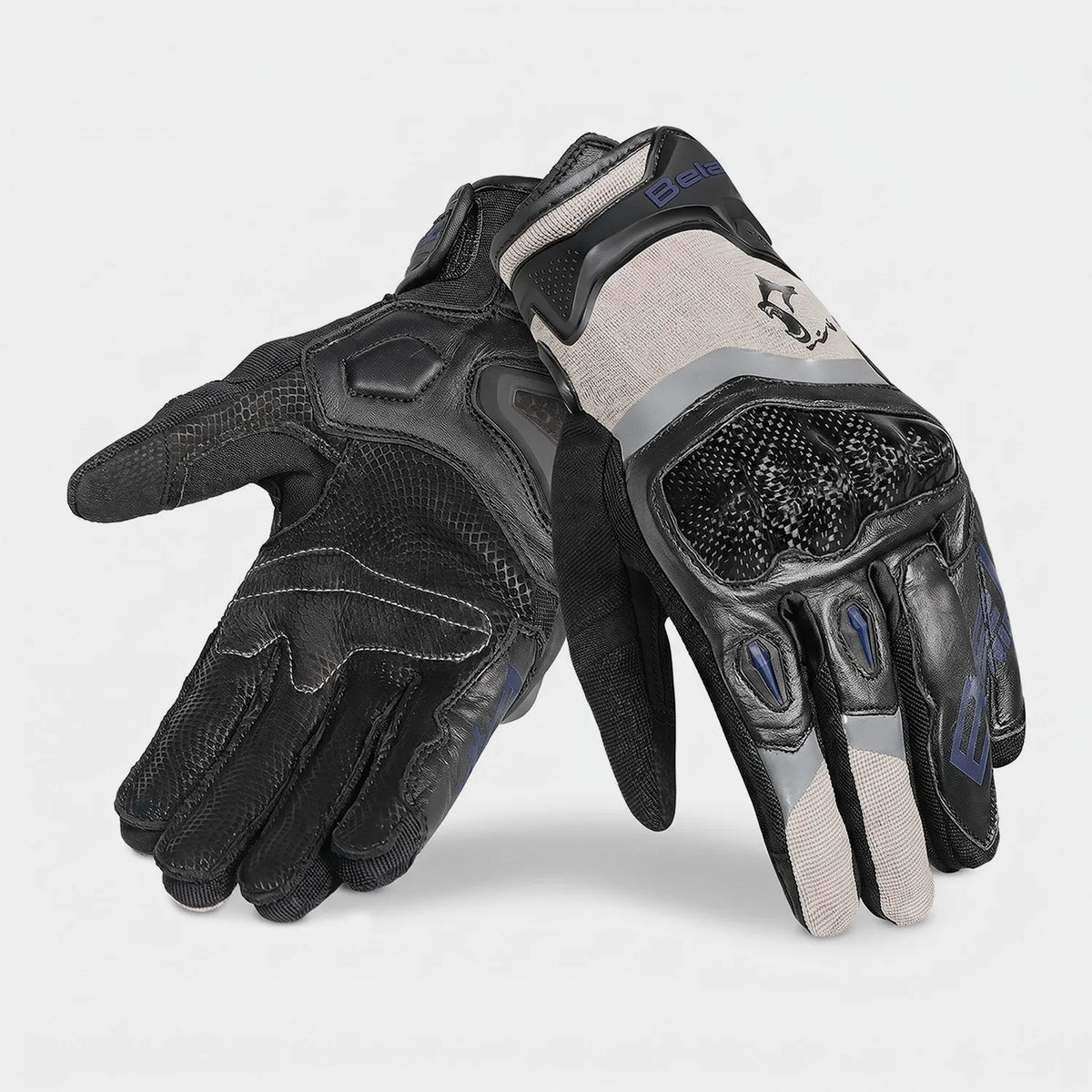 BELA DARING GUANTI DI MOTO UOMO GHIACCIO NERO BLU 