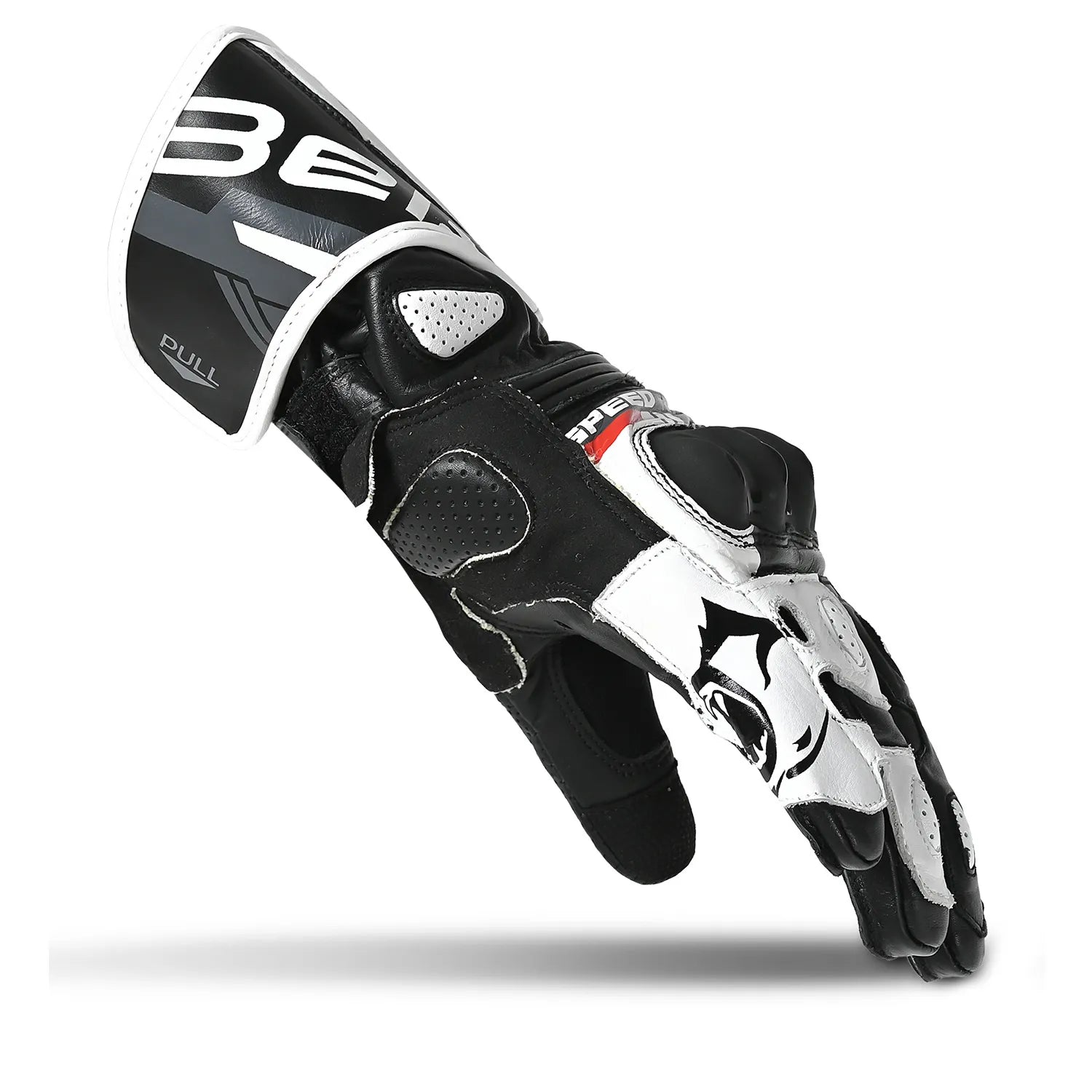 BELA LEMOX GUANTI DI MOTO CORSA UOMO NERO BIANCO 