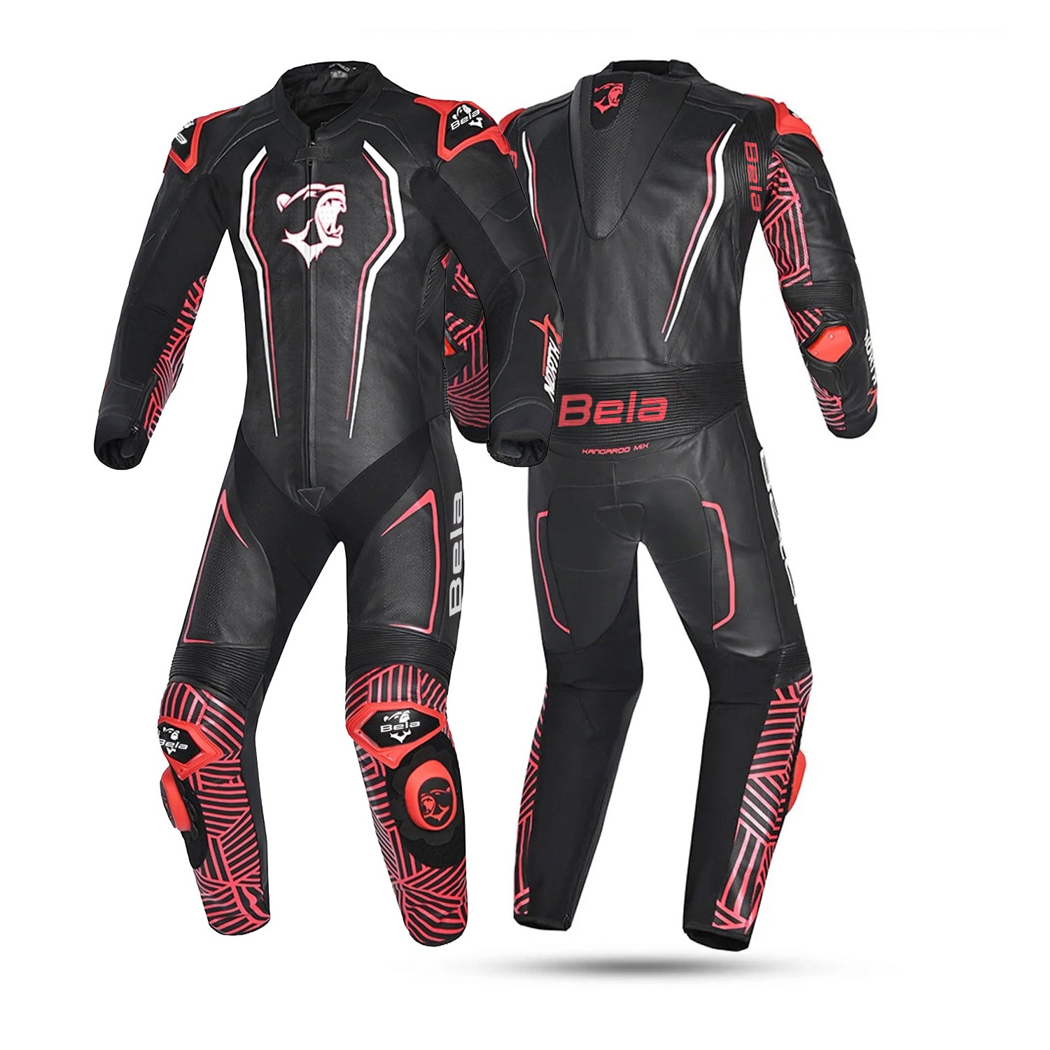 BELA NORTH STAR 1PC TUTA CORSA MOTO NERO ROSSO 