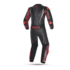 BELA NORTH STAR 1PC TUTA CORSA MOTO NERO ROSSO 