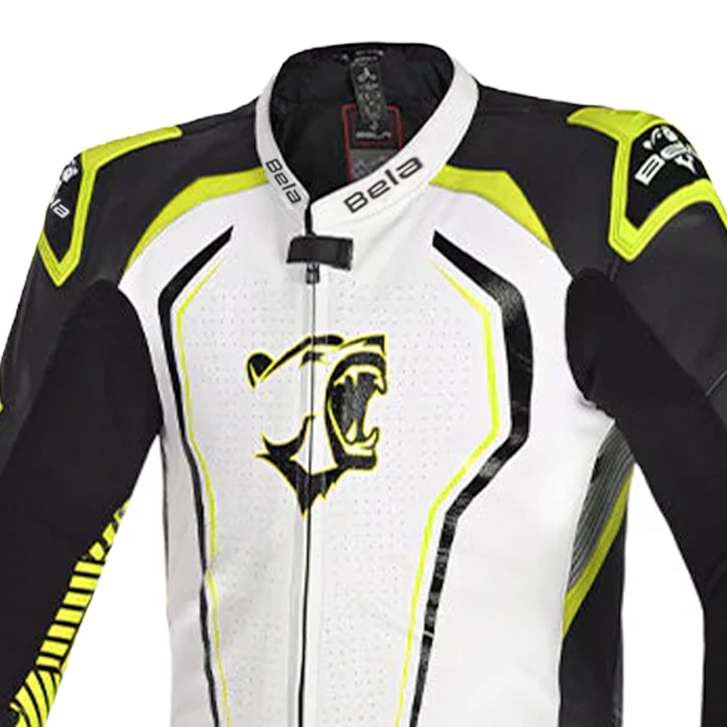 BELA NORTHSTAR 1PC TUTA UOMO CORSA MOTO NERO BIANCO GIALLO 