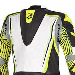 BELA NORTHSTAR 1PC TUTA UOMO CORSA MOTO NERO BIANCO GIALLO 