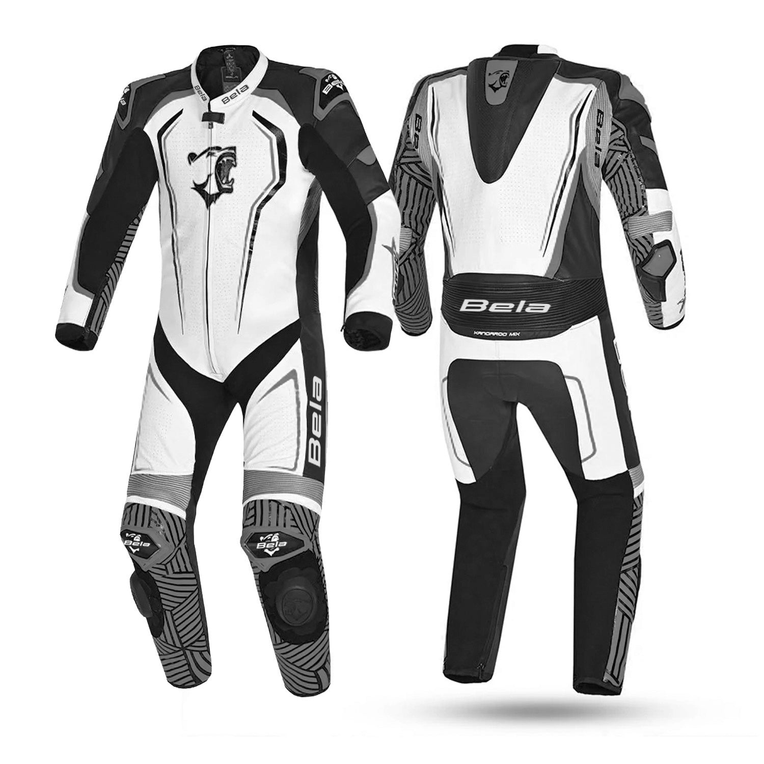 BELA NORTHSTAR 1PC TUTA CORSA MOTO BIANCO  NERO 