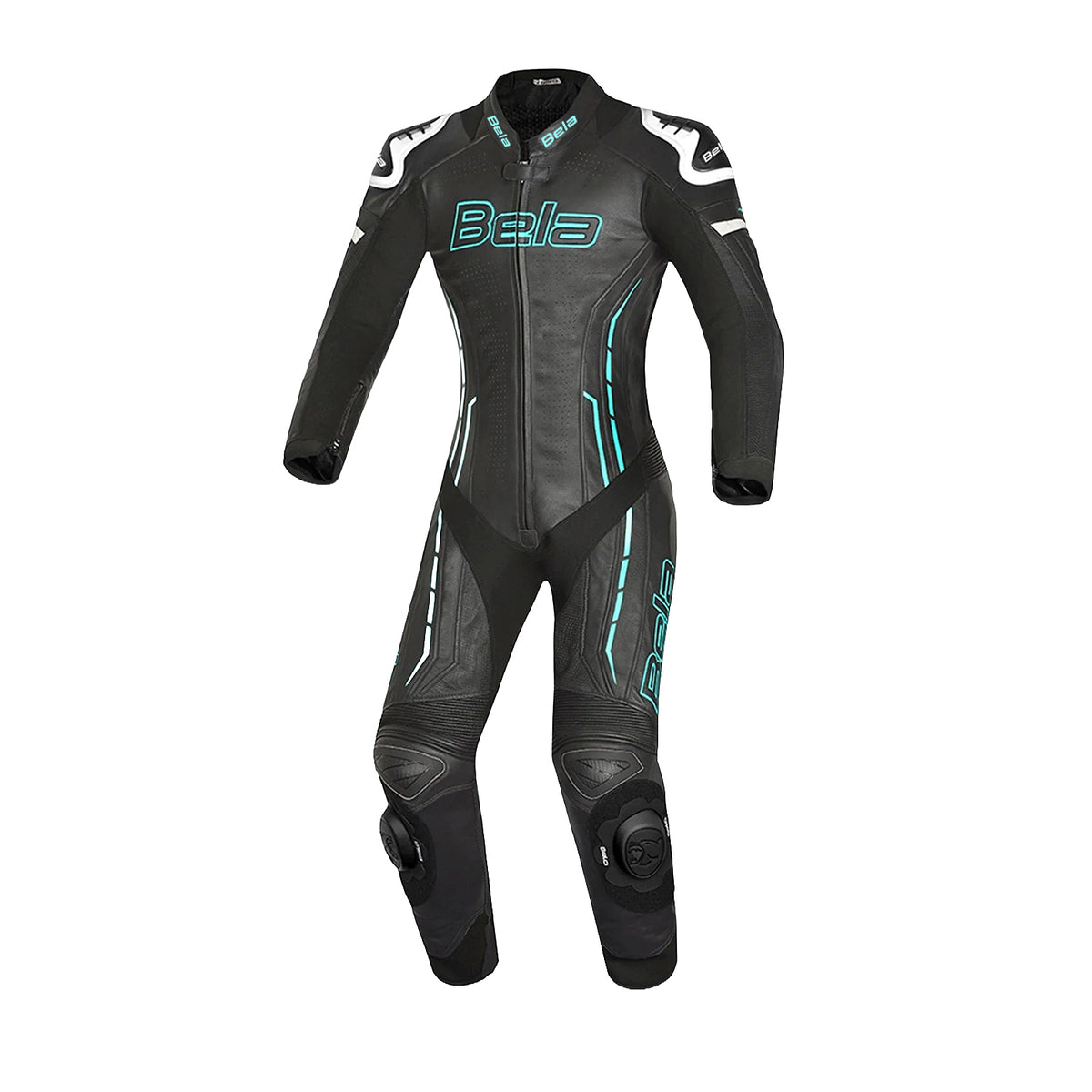BELA ROCKET 1PC TUTA DONNA IN PELLE CANGURO MIX NERO BLU 