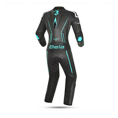 BELA ROCKET 1PC TUTA DONNA IN PELLE CANGURO MIX NERO BLU 