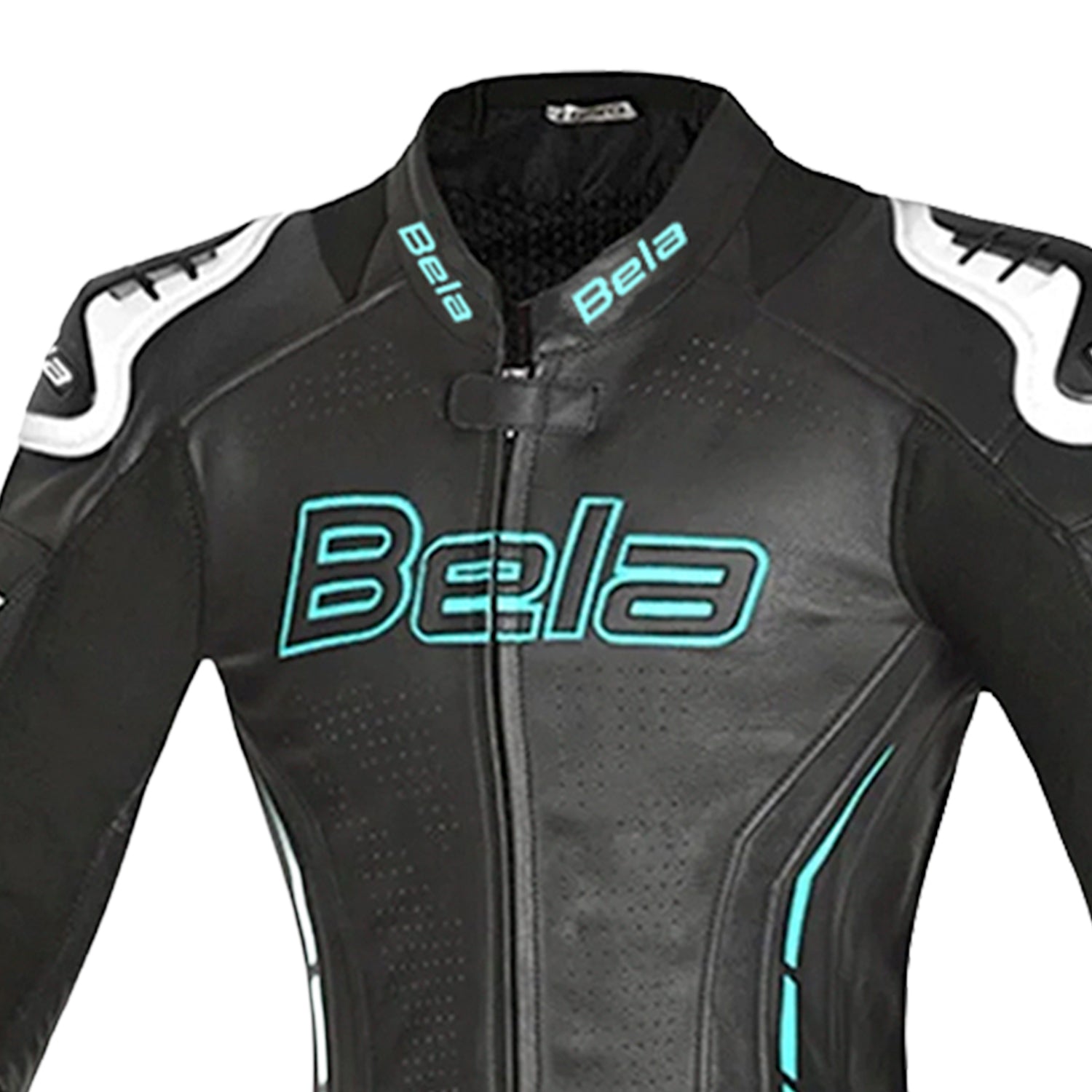 BELA ROCKET 1PC TUTA DONNA IN PELLE CANGURO MIX NERO BLU 