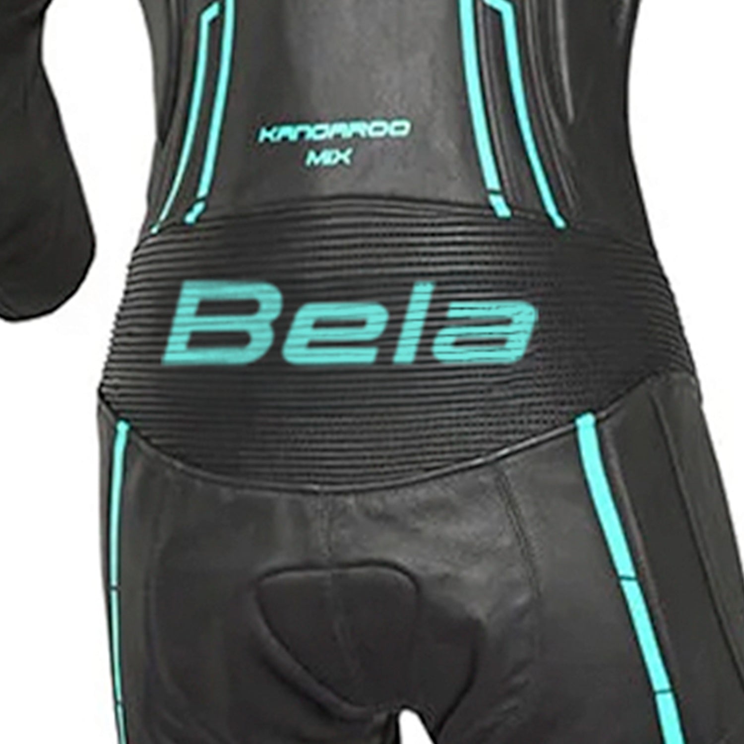BELA ROCKET 1PC TUTA DONNA IN PELLE CANGURO MIX NERO BLU 