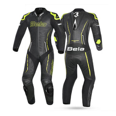 BELA ROCKET TUTE 1 PEZZO MOTO DONNA NERO GIALLO 